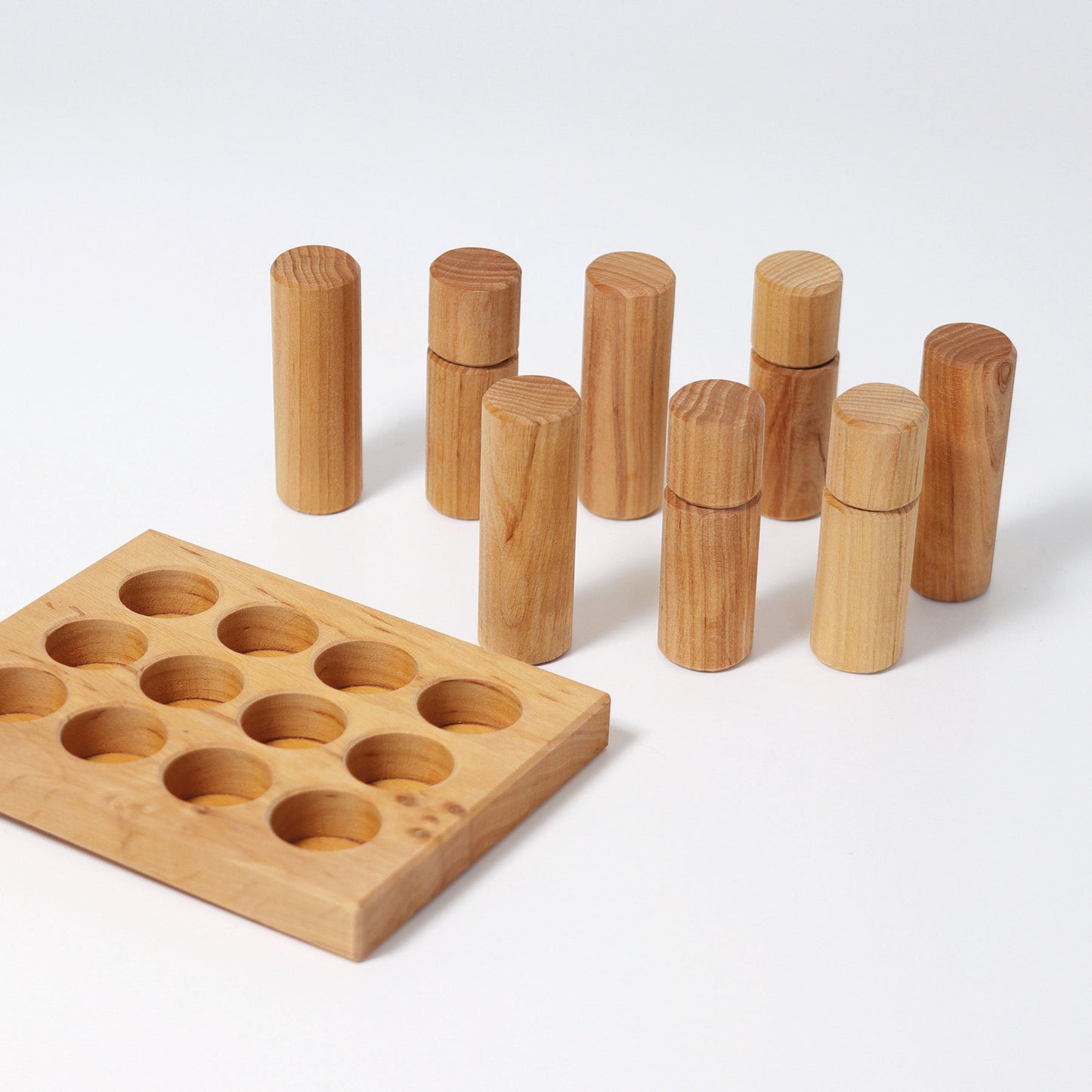 Grimm's Stacking Game Small Natural Rollers - Bueno Blocks