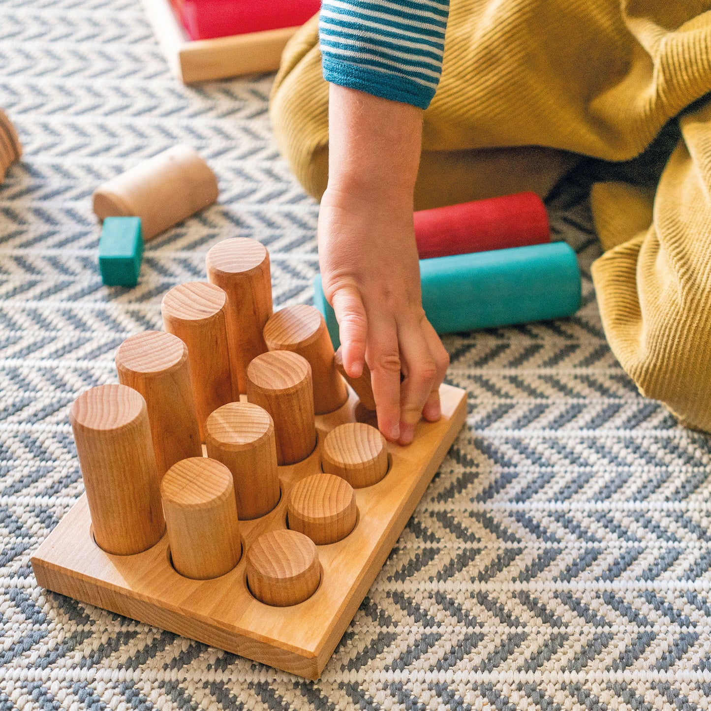 Grimm's Stacking Game Small Natural Rollers - Bueno Blocks
