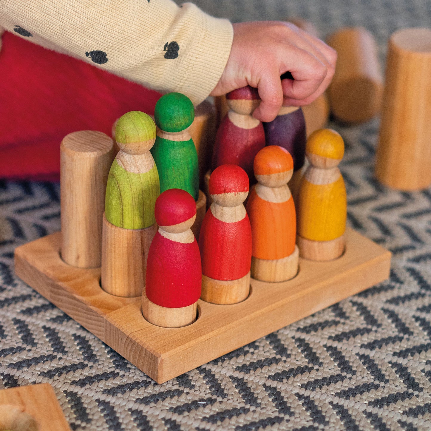 Grimm's Stacking Game Small Natural Rollers - Bueno Blocks