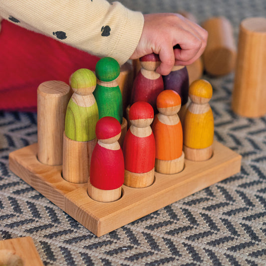 Grimm's Stacking Game Small Natural Rollers - Bueno Blocks