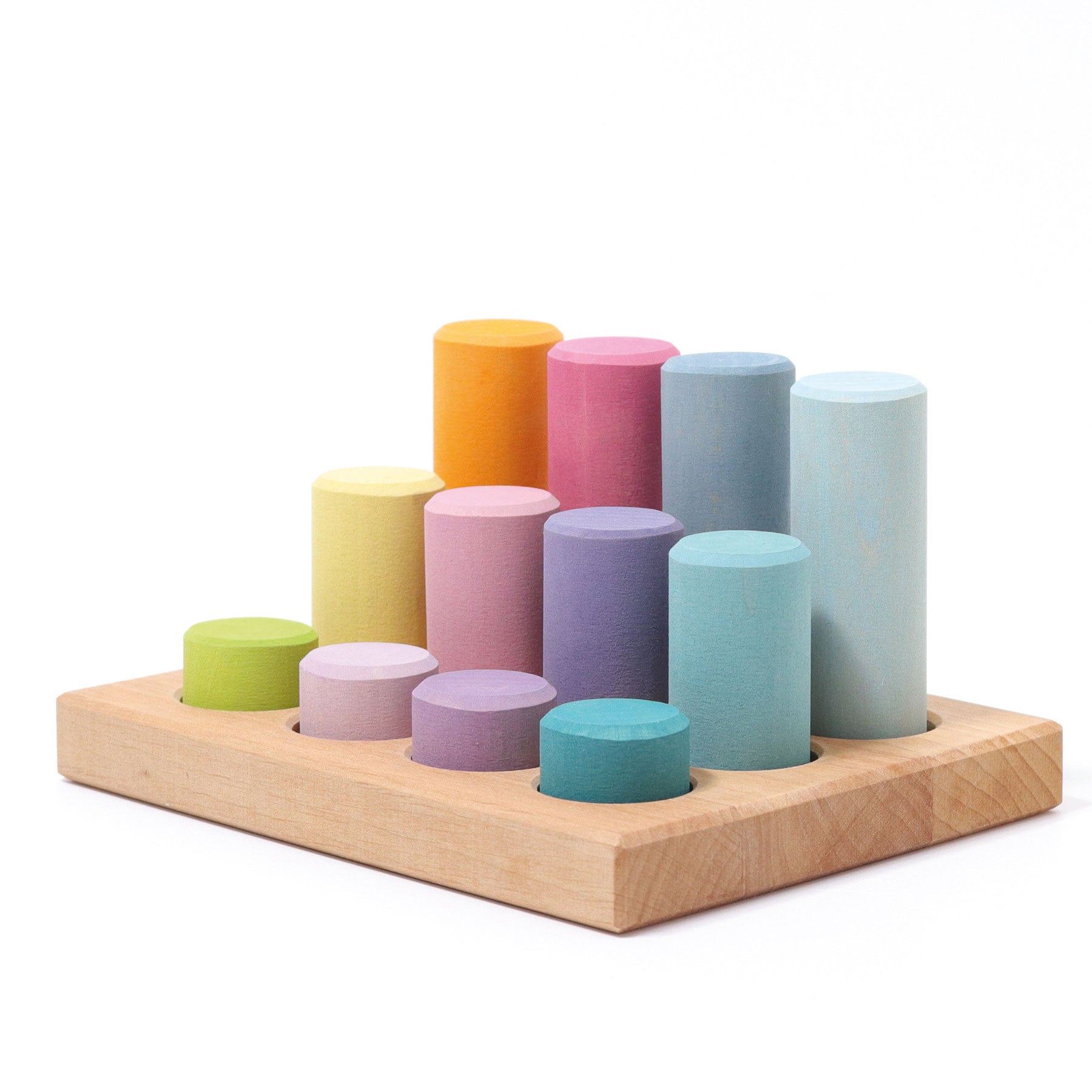 Grimm's Stacking Game Small Pastel Rollers - Bueno Blocks