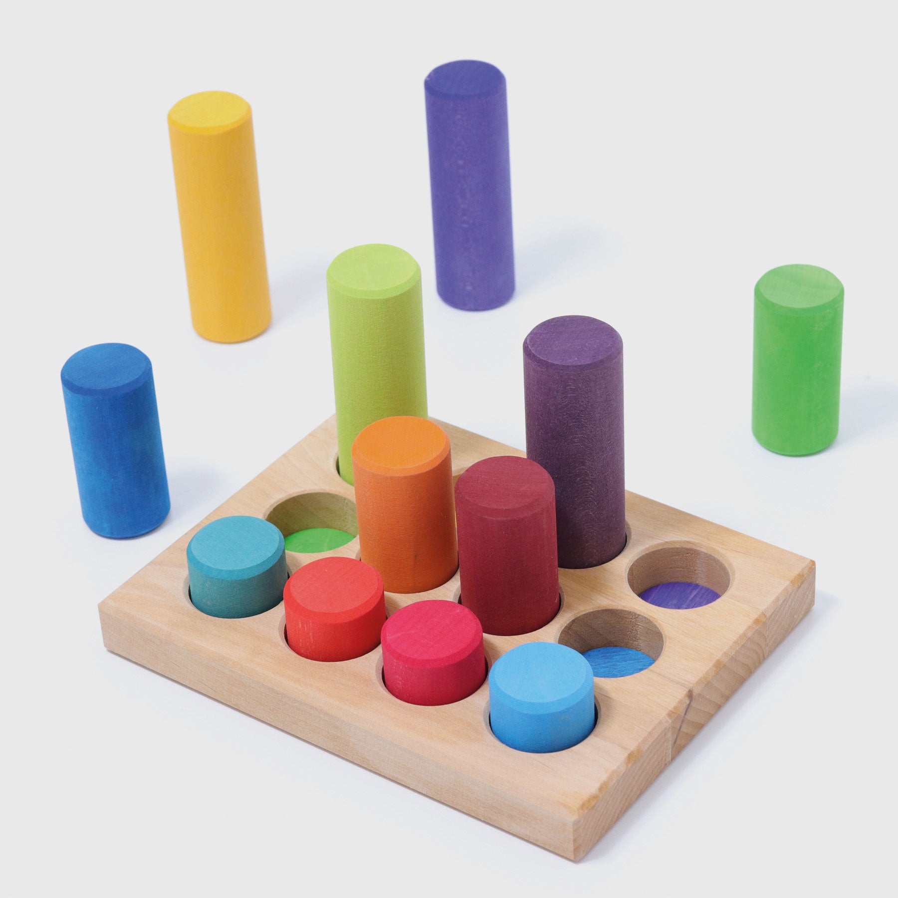 Grimm's Stacking Game Small Rainbow Rollers - Bueno Blocks