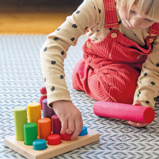 Grimm's Stacking Game Small Rainbow Rollers - Bueno Blocks