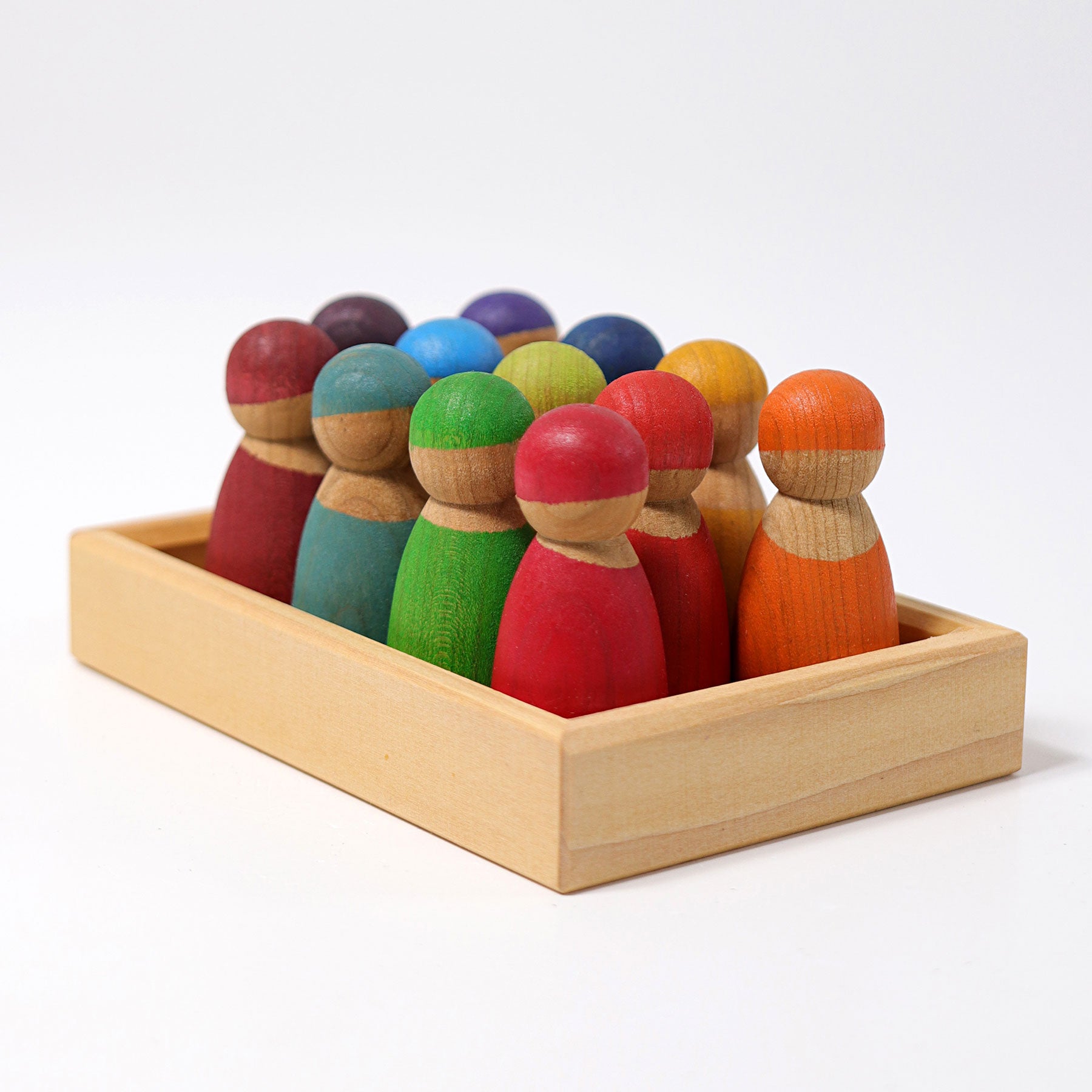 Grimm's Wooden Toys  Set of 12 Rainbow Friends