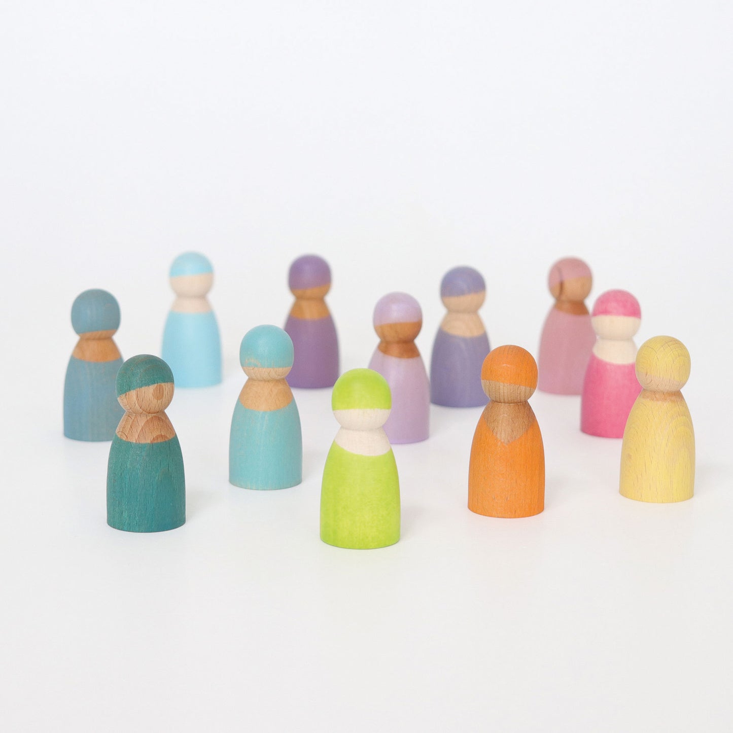 Grimm's Pastel Rainbow Friends - Bueno Blocks