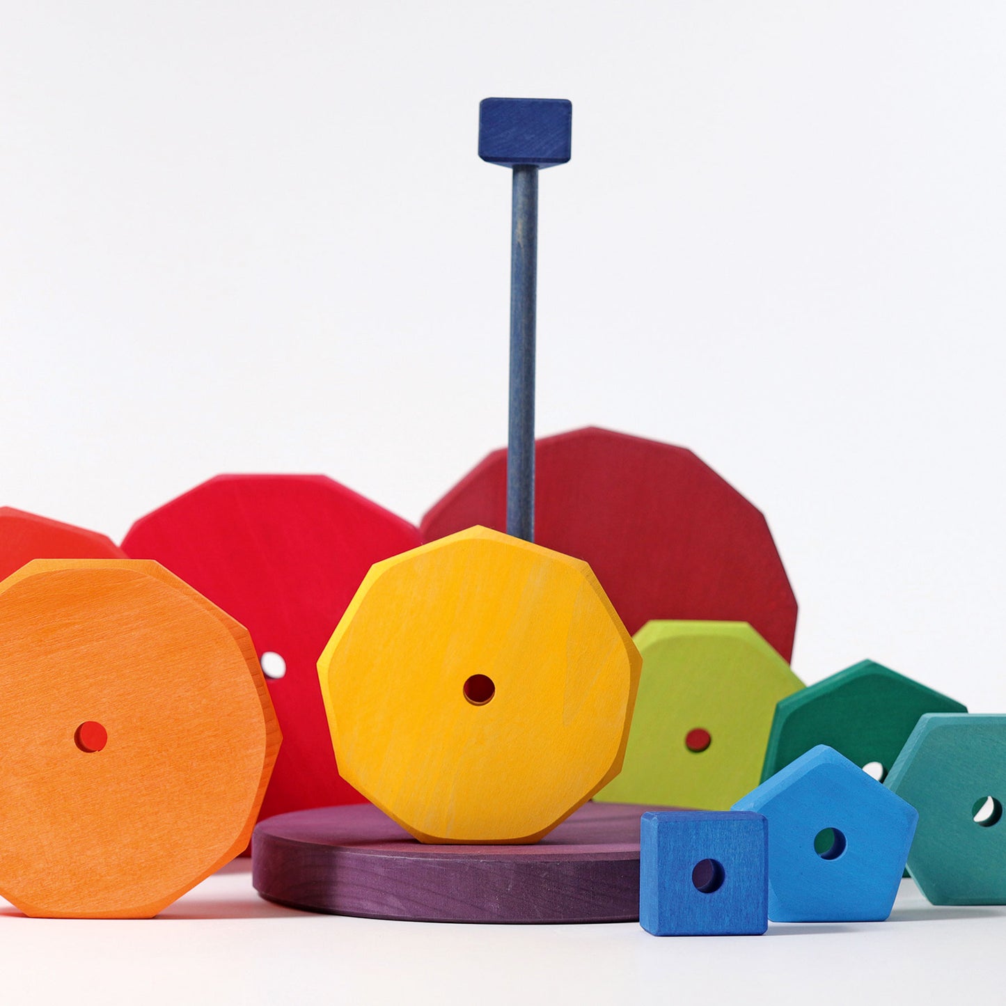 Grimm's Giant Geometrical Stacking Tower - Bueno Blocks