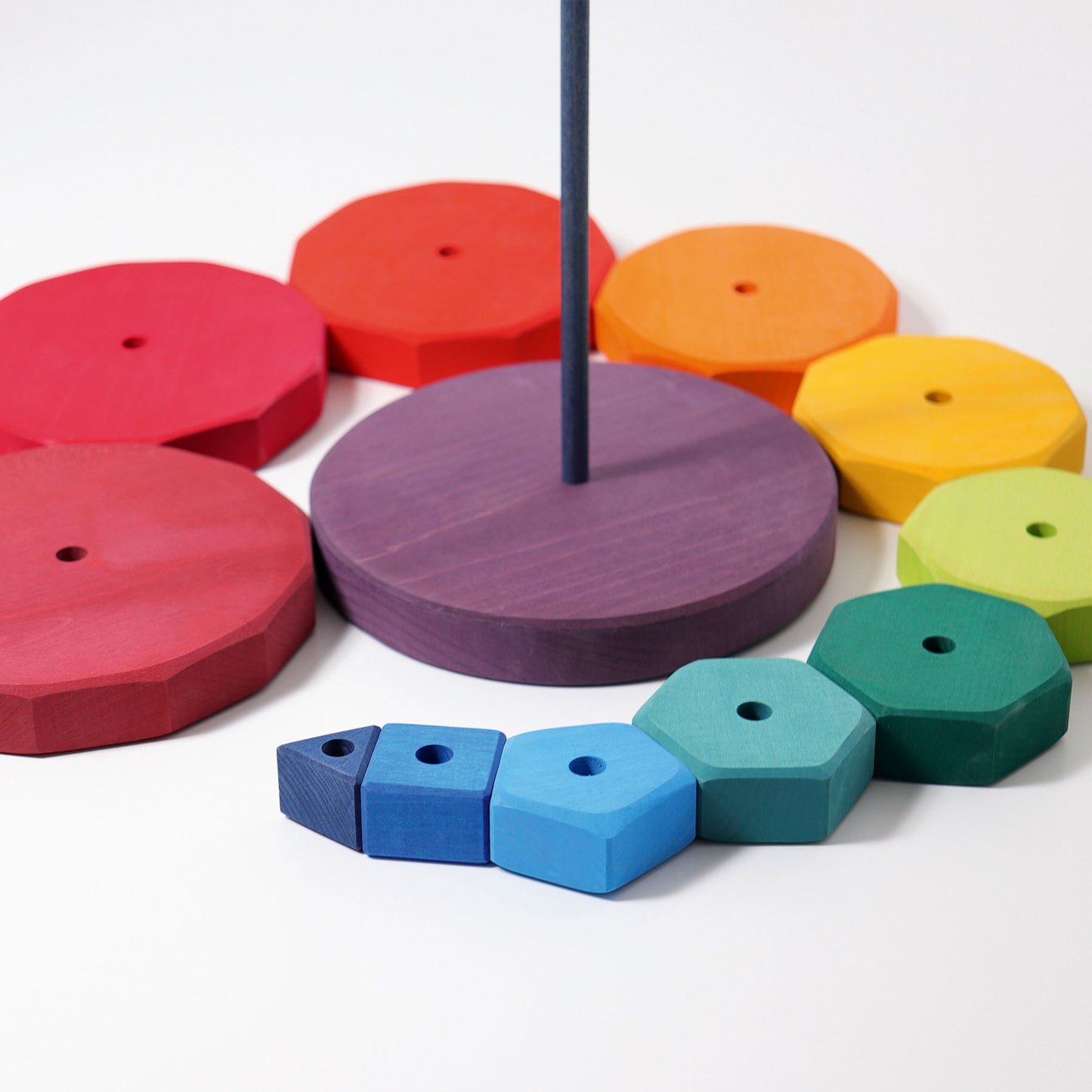 Grimm's Giant Geometrical Stacking Tower - Bueno Blocks