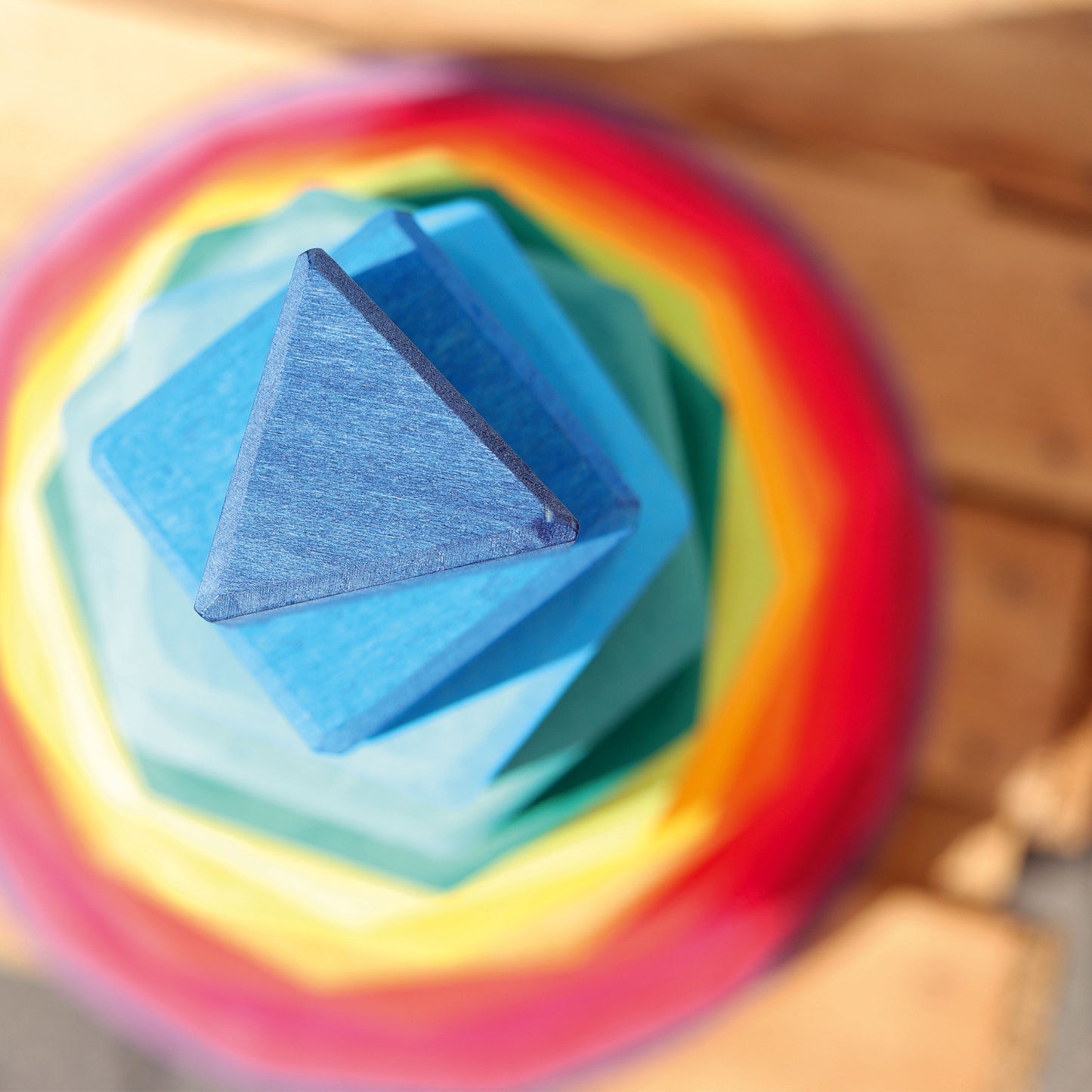 Grimm's Giant Geometrical Stacking Tower - Bueno Blocks
