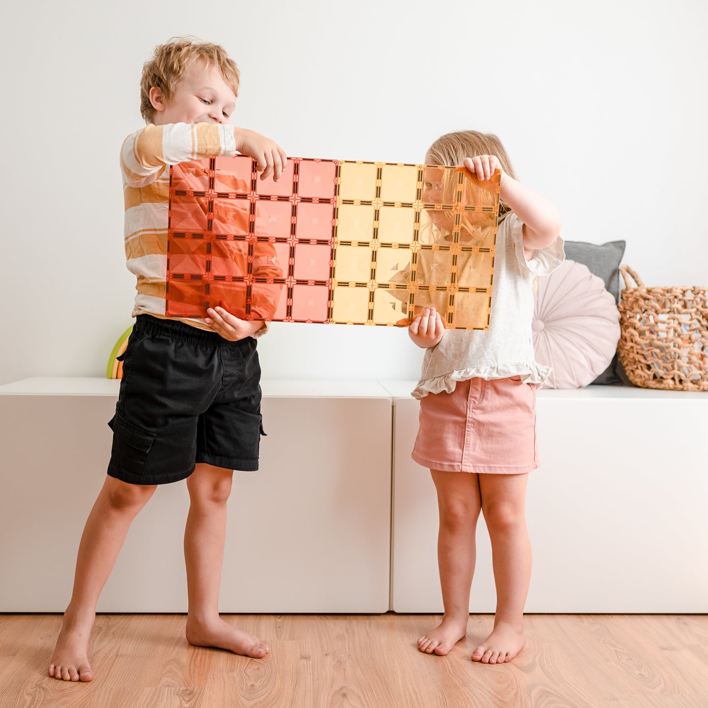 CONNETIX Base Plate Lemon & Peach Pack 2pc