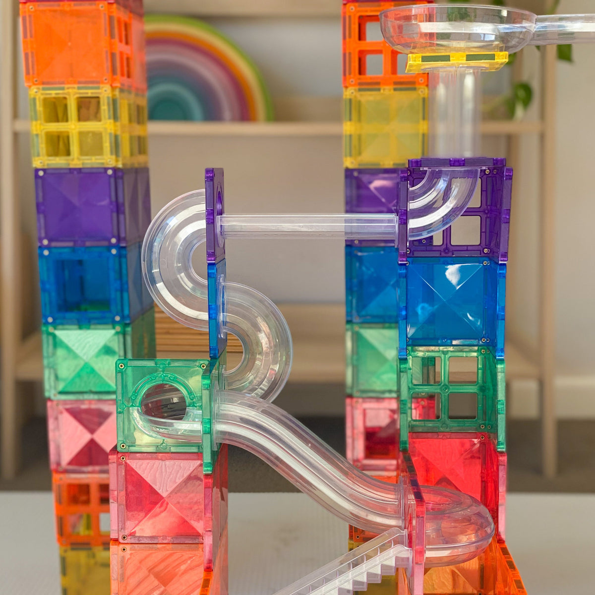 CONNETIX Rainbow Ball Run Pack 92pc - Bueno Blocks