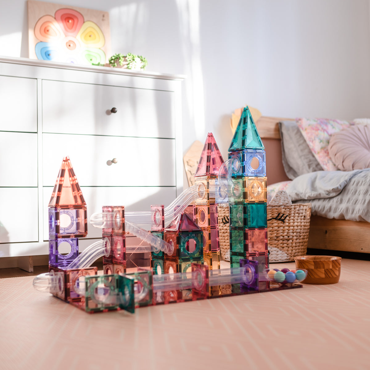 CONNETIX Pastel Ball Run Pack 106pc - Bueno Blocks