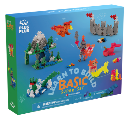 PLUS PLUS Learn to Build Super Set Basic 1200pcs