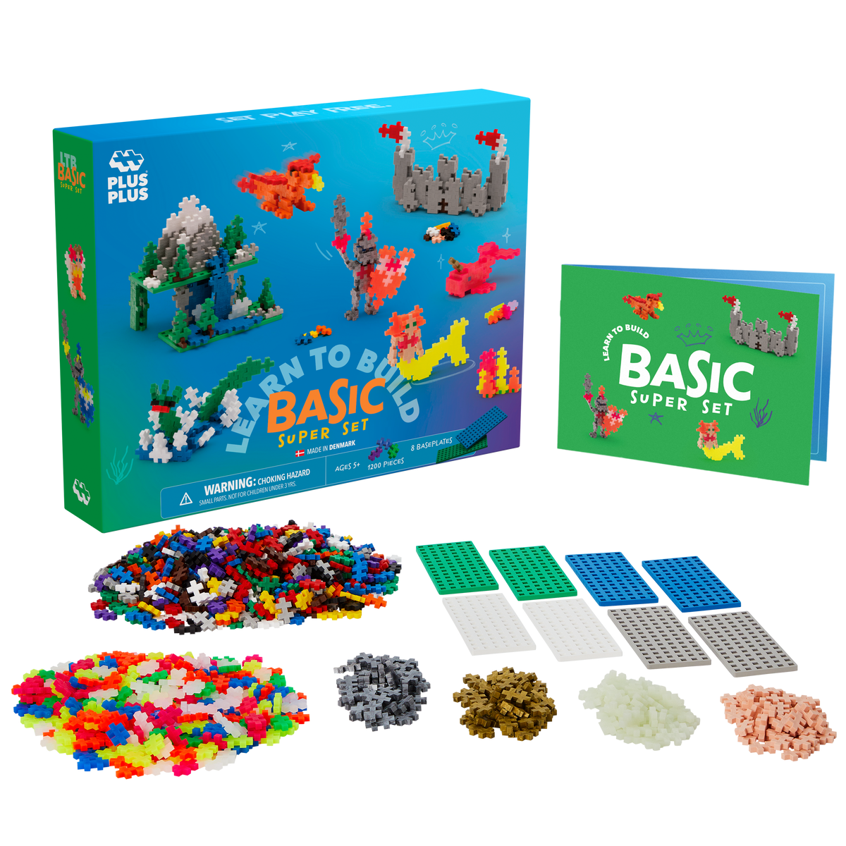 PLUS PLUS Learn to Build Super Set Basic 1200pcs