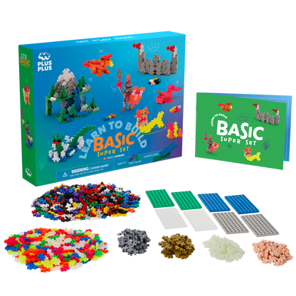 PLUS PLUS Learn to Build Super Set Basic 1200pcs