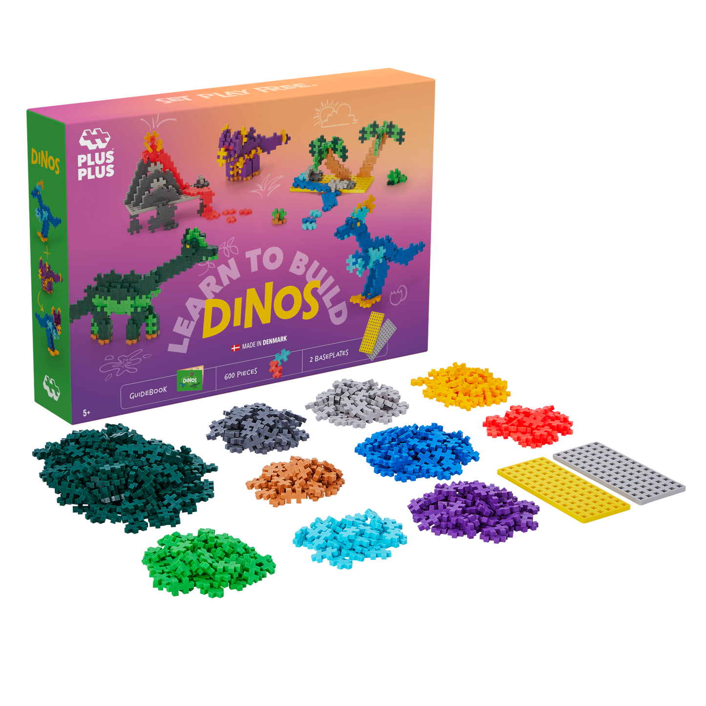 PLUS PLUS Learn to Build Dinosaurs 600pcs