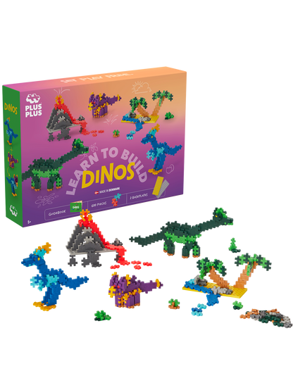 PLUS PLUS Learn to Build Dinosaurs 600pcs - Bueno Blocks