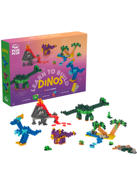 PLUS PLUS Learn to Build Dinosaurs 600pcs - Bueno Blocks