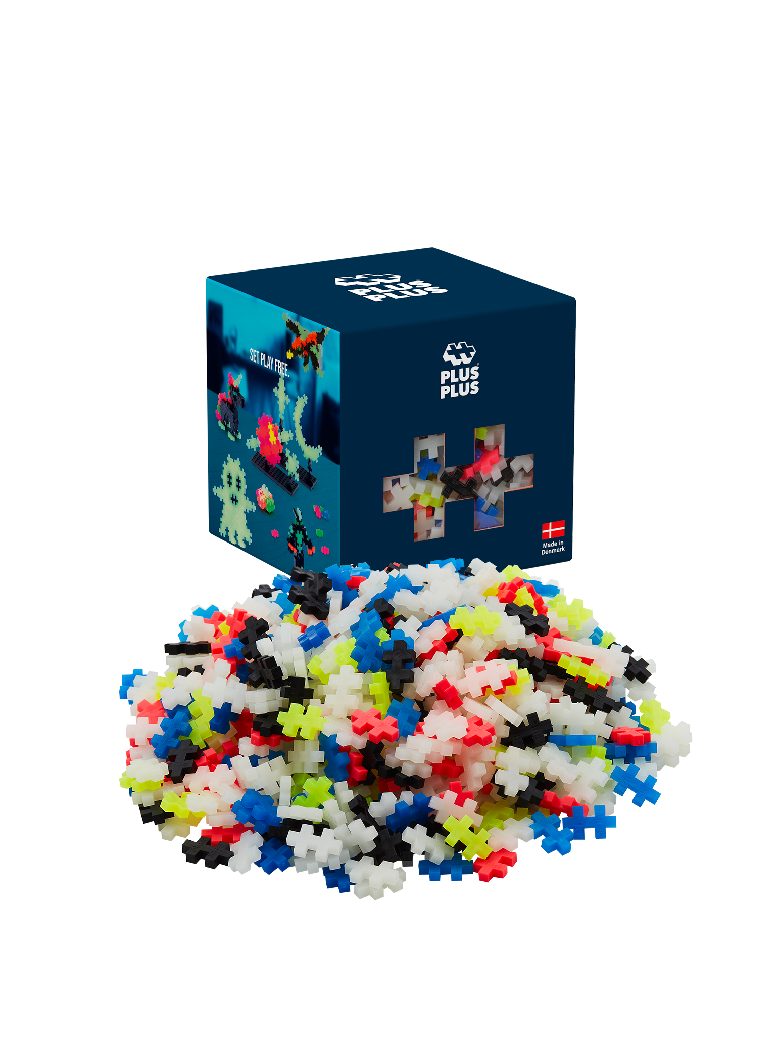 PLUS PLUS Glow Color Mix 600pcs - Bueno Blocks