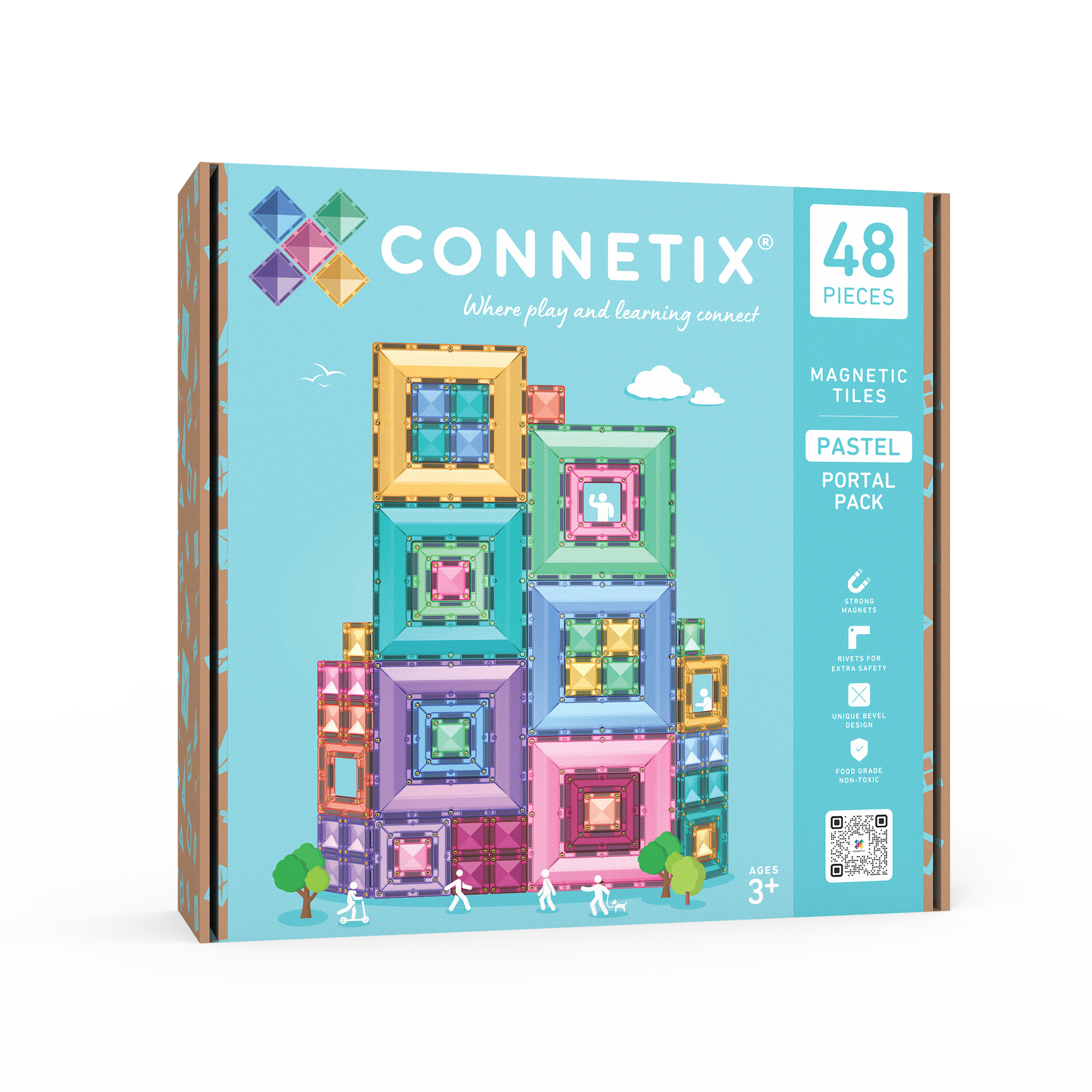 [Preorder ETA TBC] CONNETIX Pastel Portal Pack 48pc - Bueno Blocks
