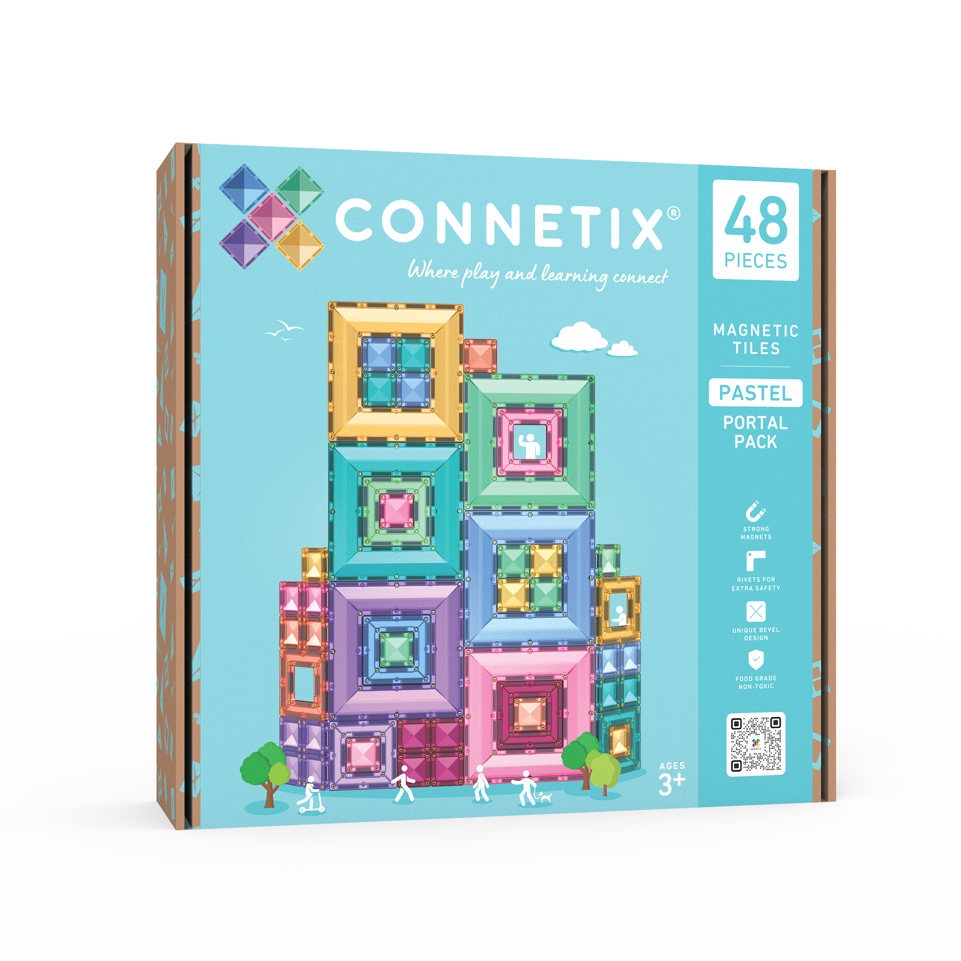 [Preorder ETA TBC] CONNETIX Pastel Portal Pack 48pc - Bueno Blocks