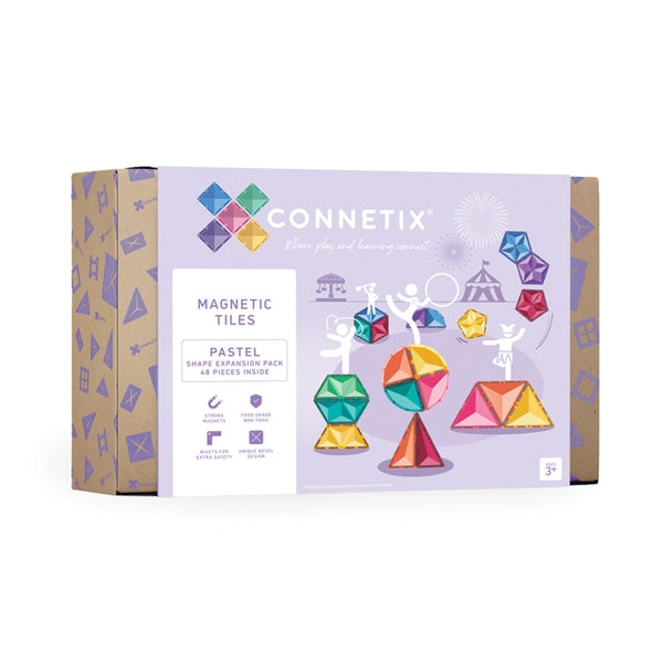 [Pre-order ETA Nov/Dec 2023] Connetix Tiles Pastel Shape Expansion Pack 48 pc