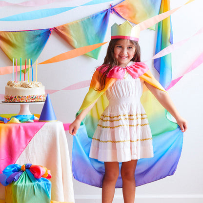 Sarah's Silks Dress-up Set - Rainbow King/Queen