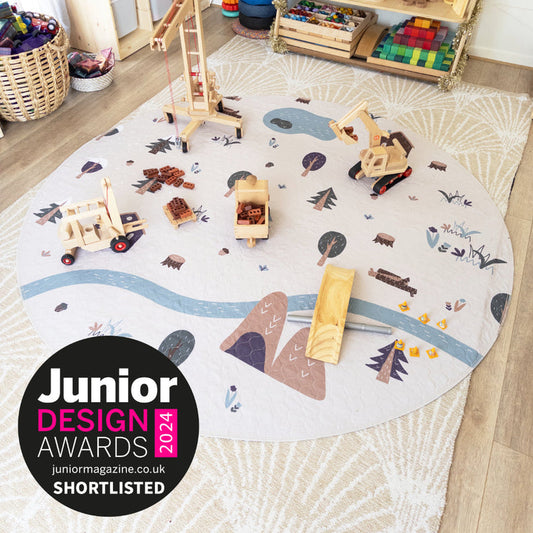 Kingdom Playroom Round Scandi Waterproof Play Mat