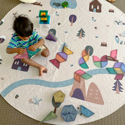 Kingdom Playroom Round Scandi Waterproof Play Mat