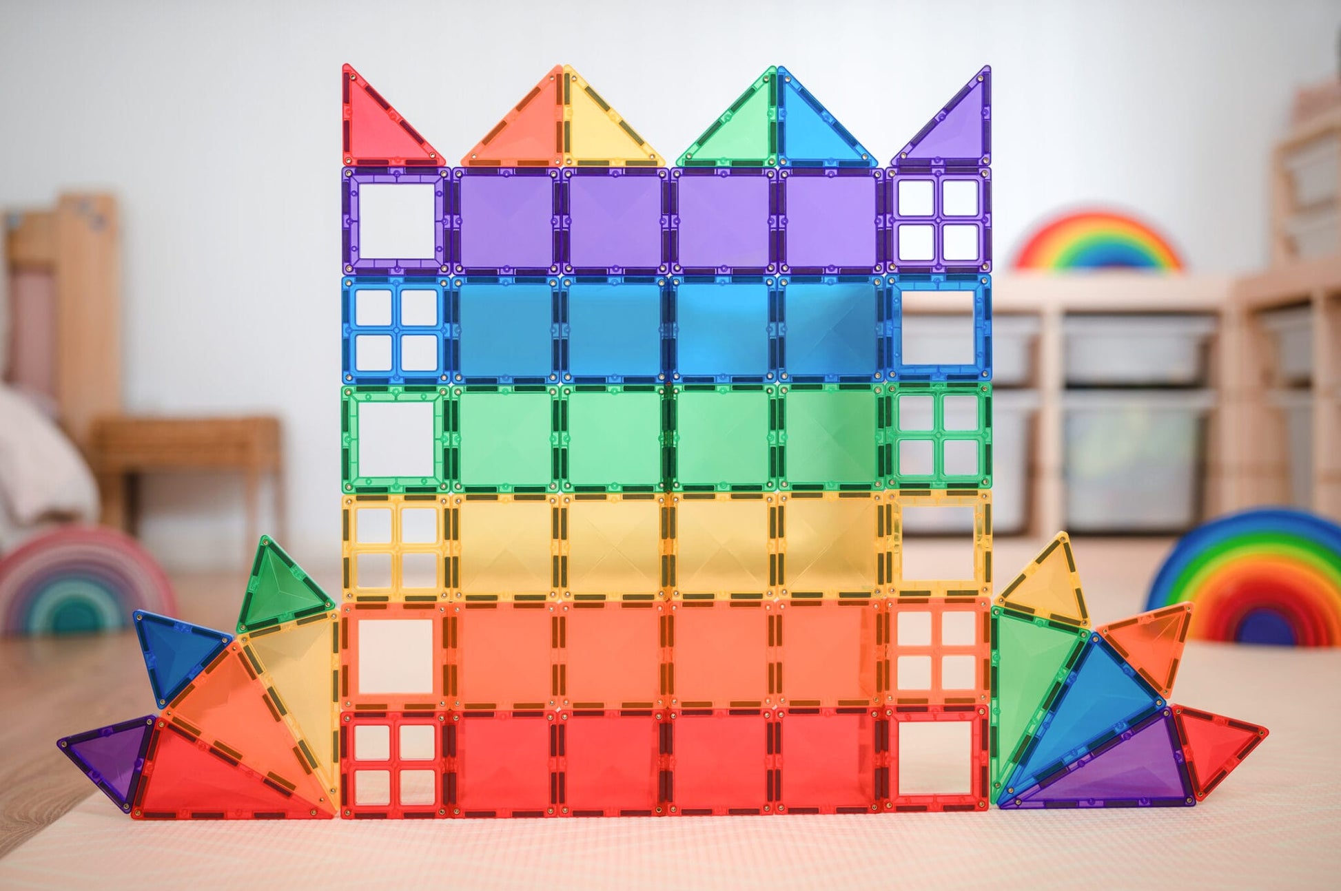 Connetix Tiles Rainbow Starter Pack 60 pc - Bueno Blocks
