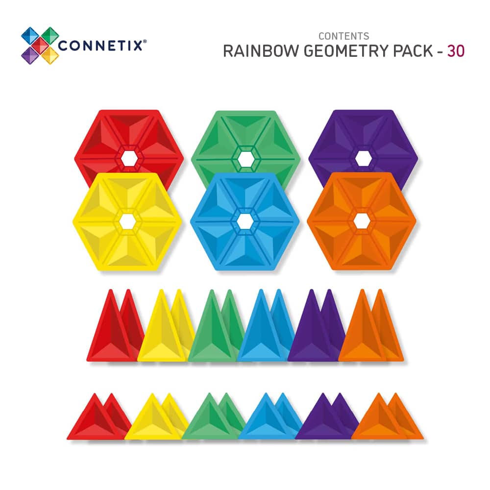 Connetix Tiles 30 Pieces Geometry Pack