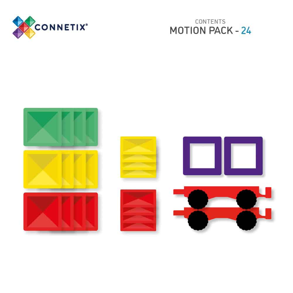 Connetix Tiles 24 Pieces Motion Pack - Bueno Blocks