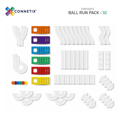 Connetix Tiles 92 Pieces Ball Run Pack