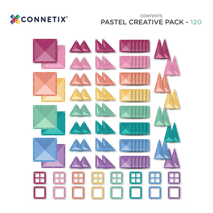 Connetix Tiles 120 Pieces Pastel Creative Pack