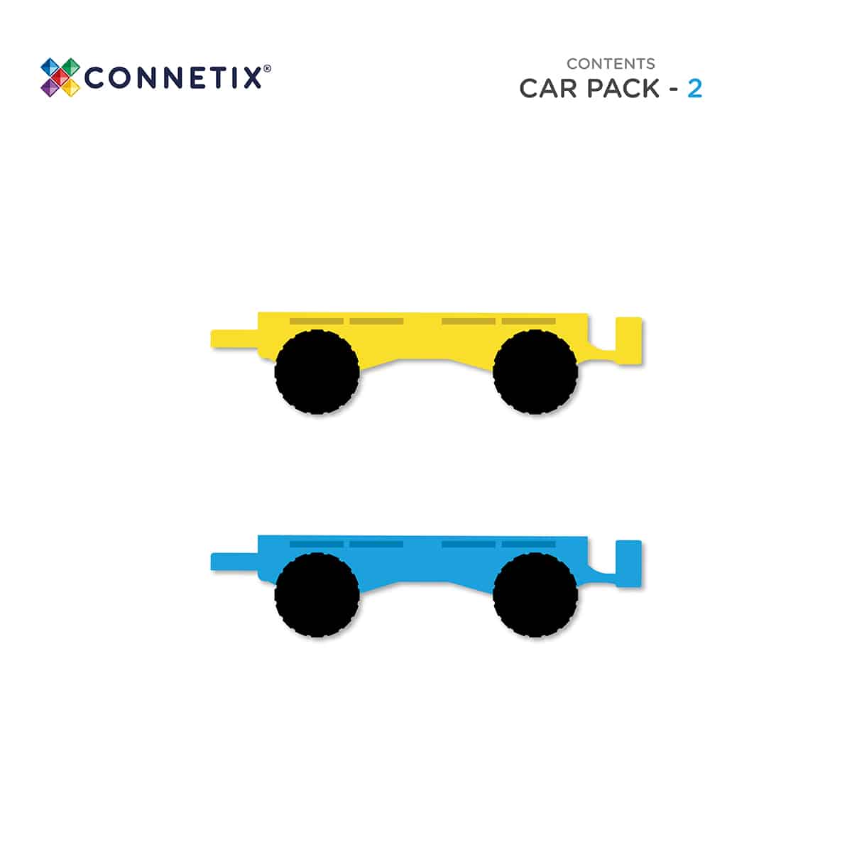 Connetix Tiles 2 Pieces Car Pack
