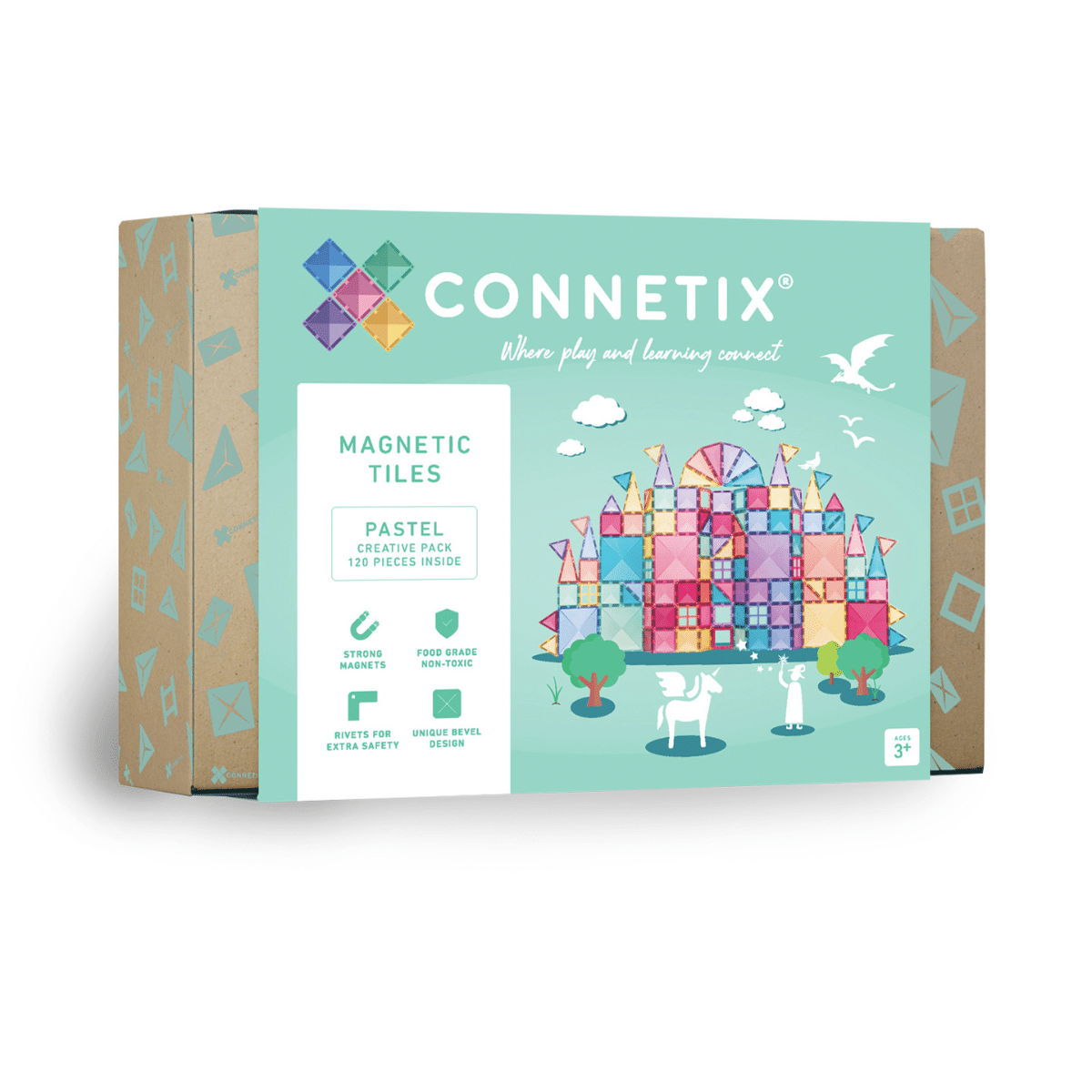 Connetix Tiles 120 Pieces Pastel Creative Pack