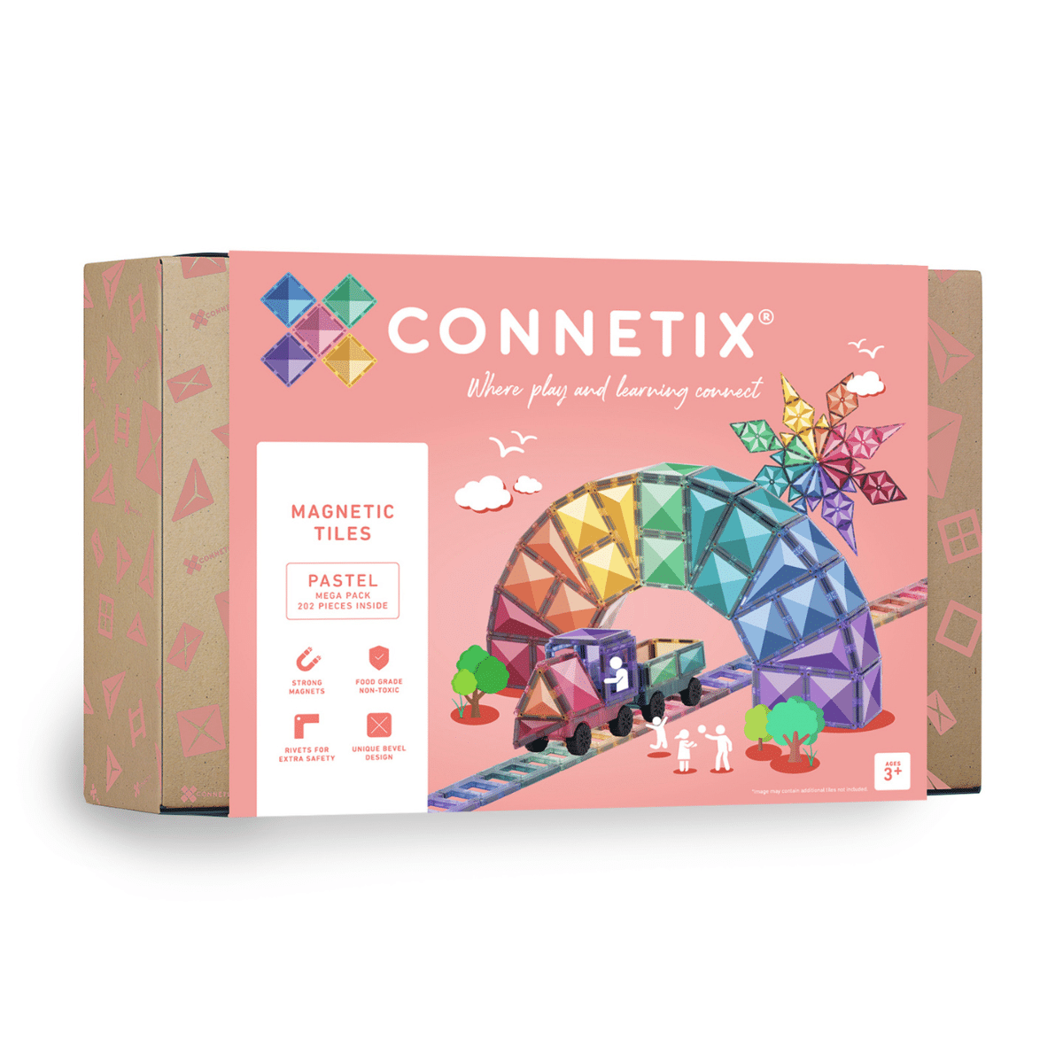 Connetix Tiles 202 Pieces Pastel Mega Pack