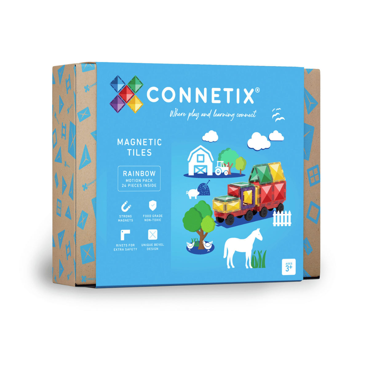 Connetix Tiles 24 Pieces Motion Pack - Bueno Blocks