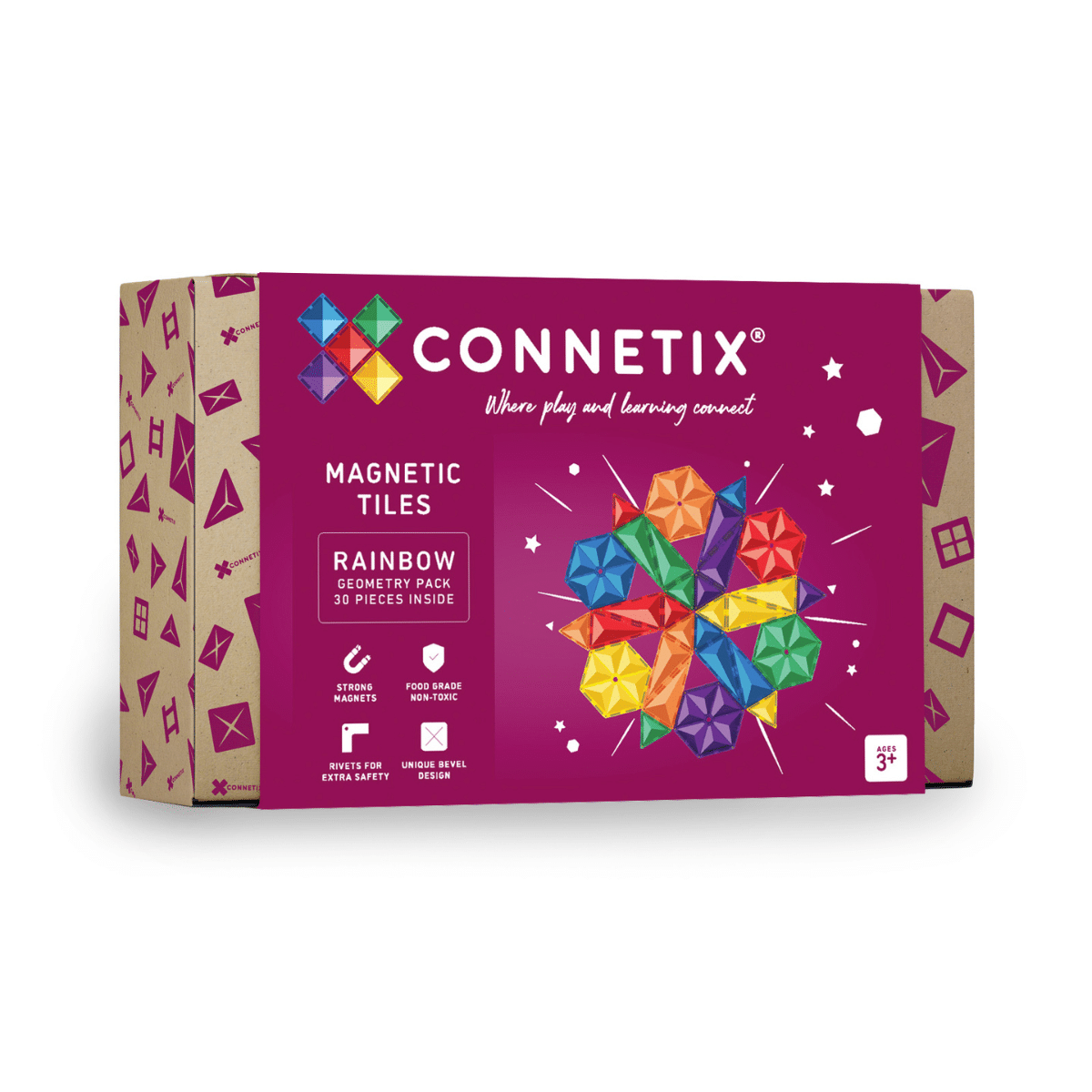 Connetix Tiles 30 Pieces Geometry Pack