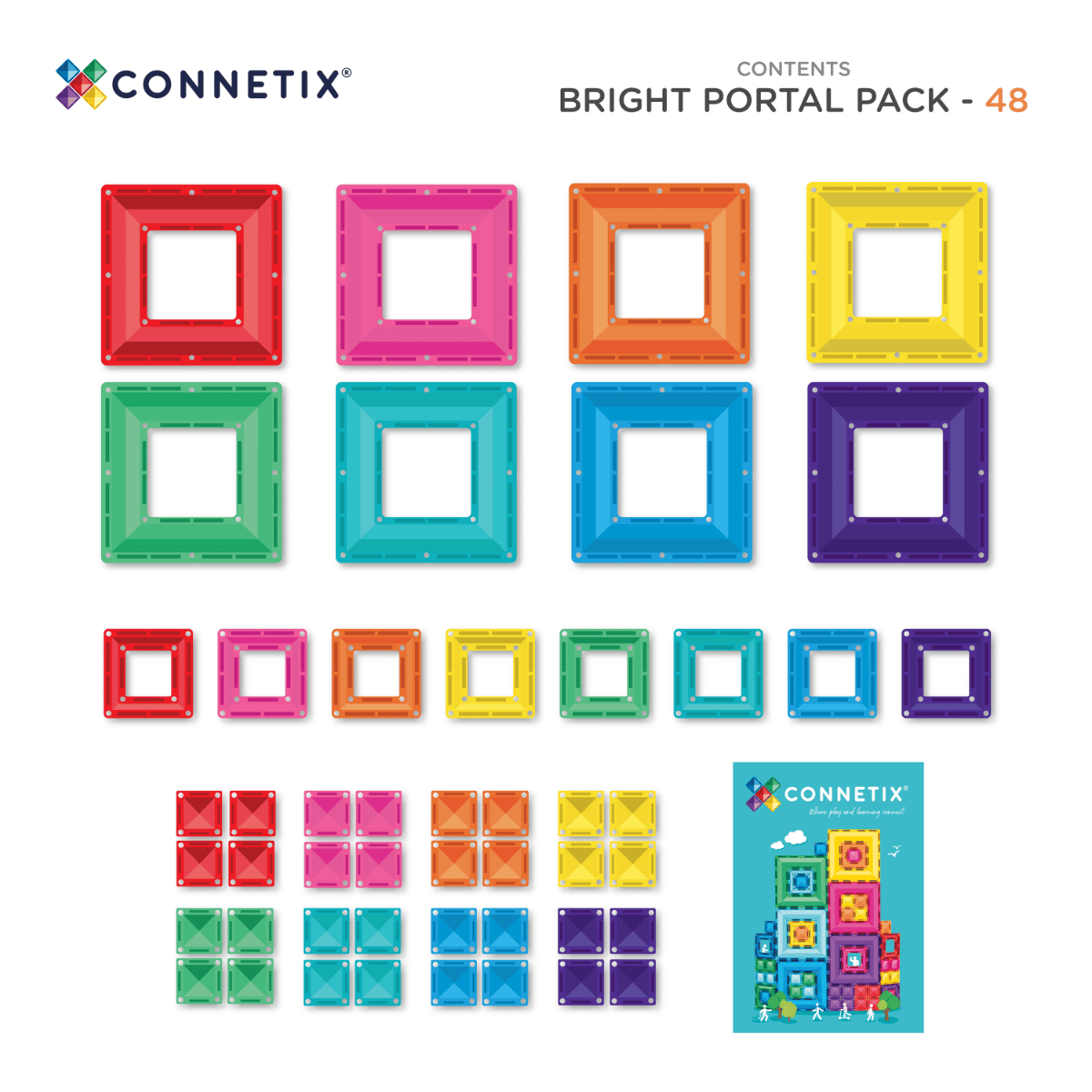 [Preorder ETA End Sept] CONNETIX Bright Portal Pack 48 pc