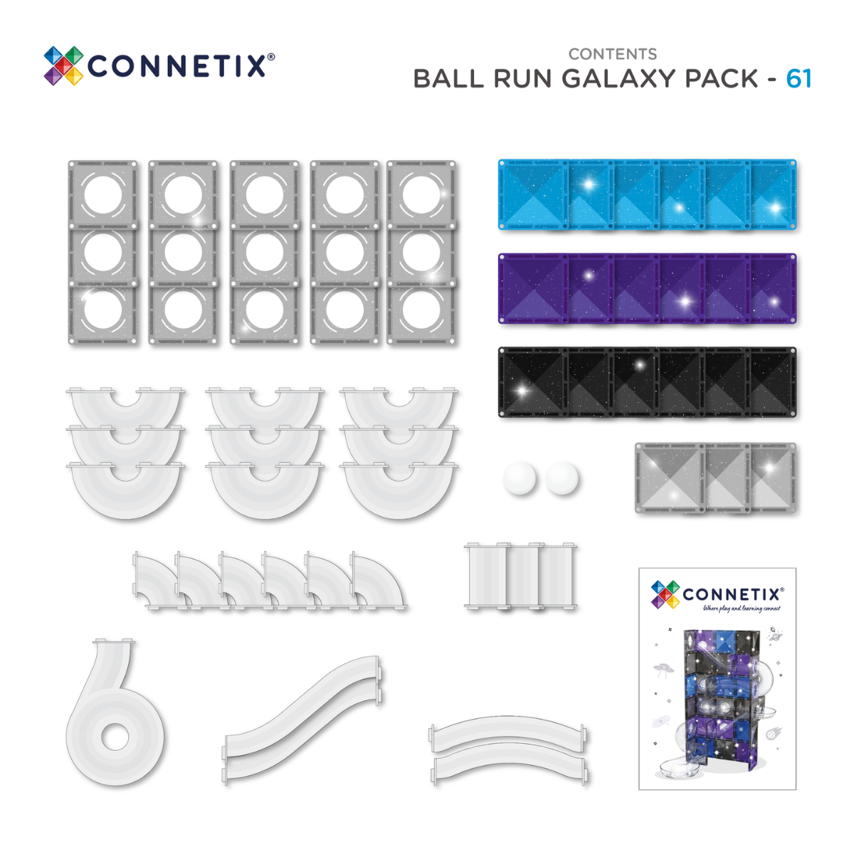 [Preorder ETA TBC] CONNETIX Ball Run Galaxy Pack 61pc