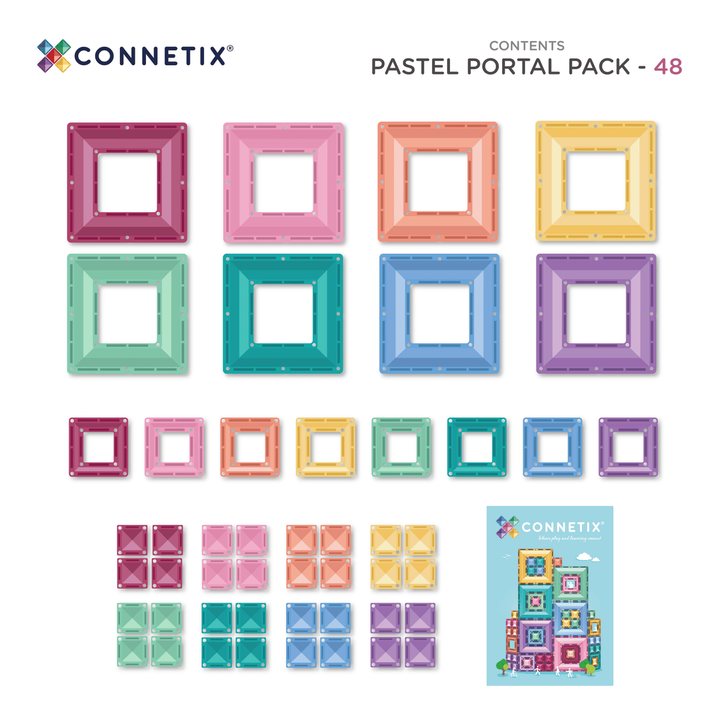 CONNETIX Pastel Portal Pack 48pc