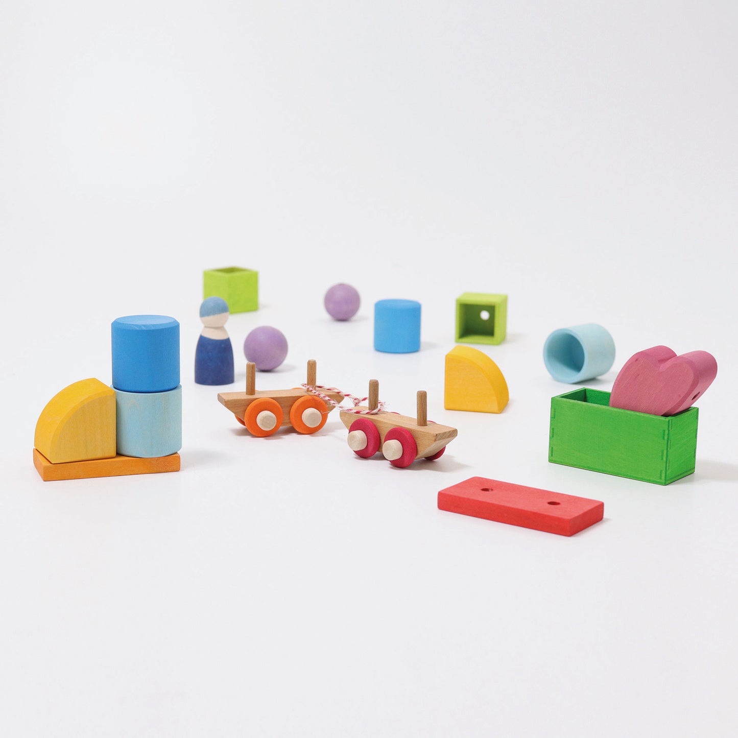 Grimm's Building Set Wooden Train - Bueno Blocks