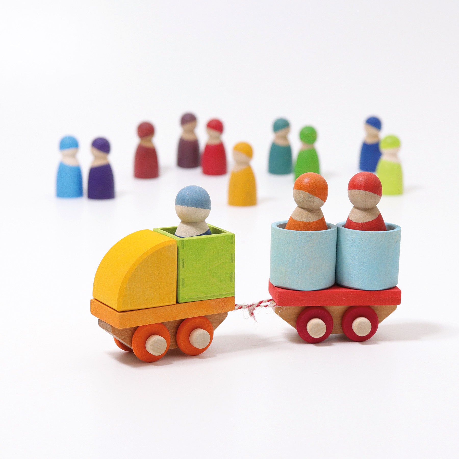 Grimm's Building Set Wooden Train - Bueno Blocks