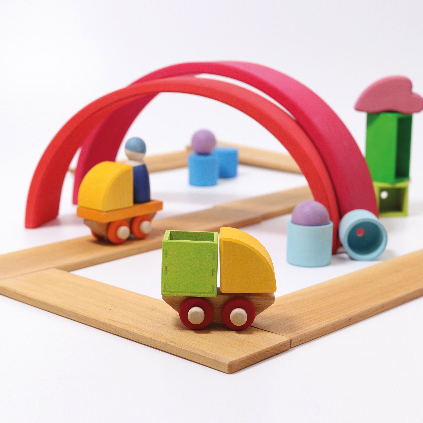 Grimm's Building Set Wooden Train - Bueno Blocks