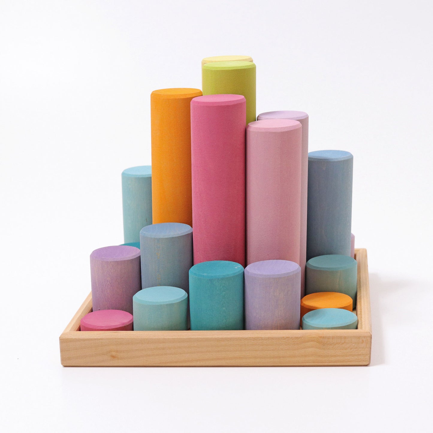 Grimm's Large Building Rollers Pastel - Bueno Blocks