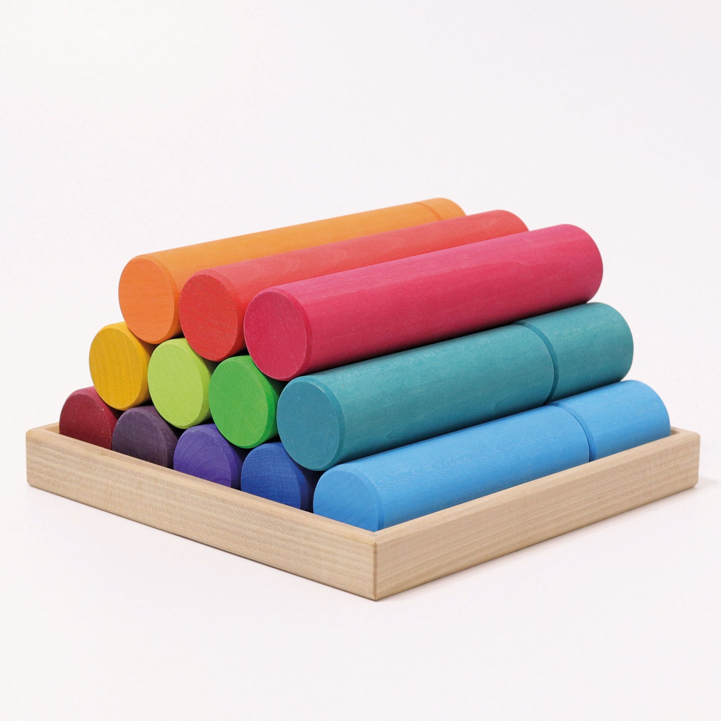Grimm's Large Building Rollers Rainbow - Bueno Blocks