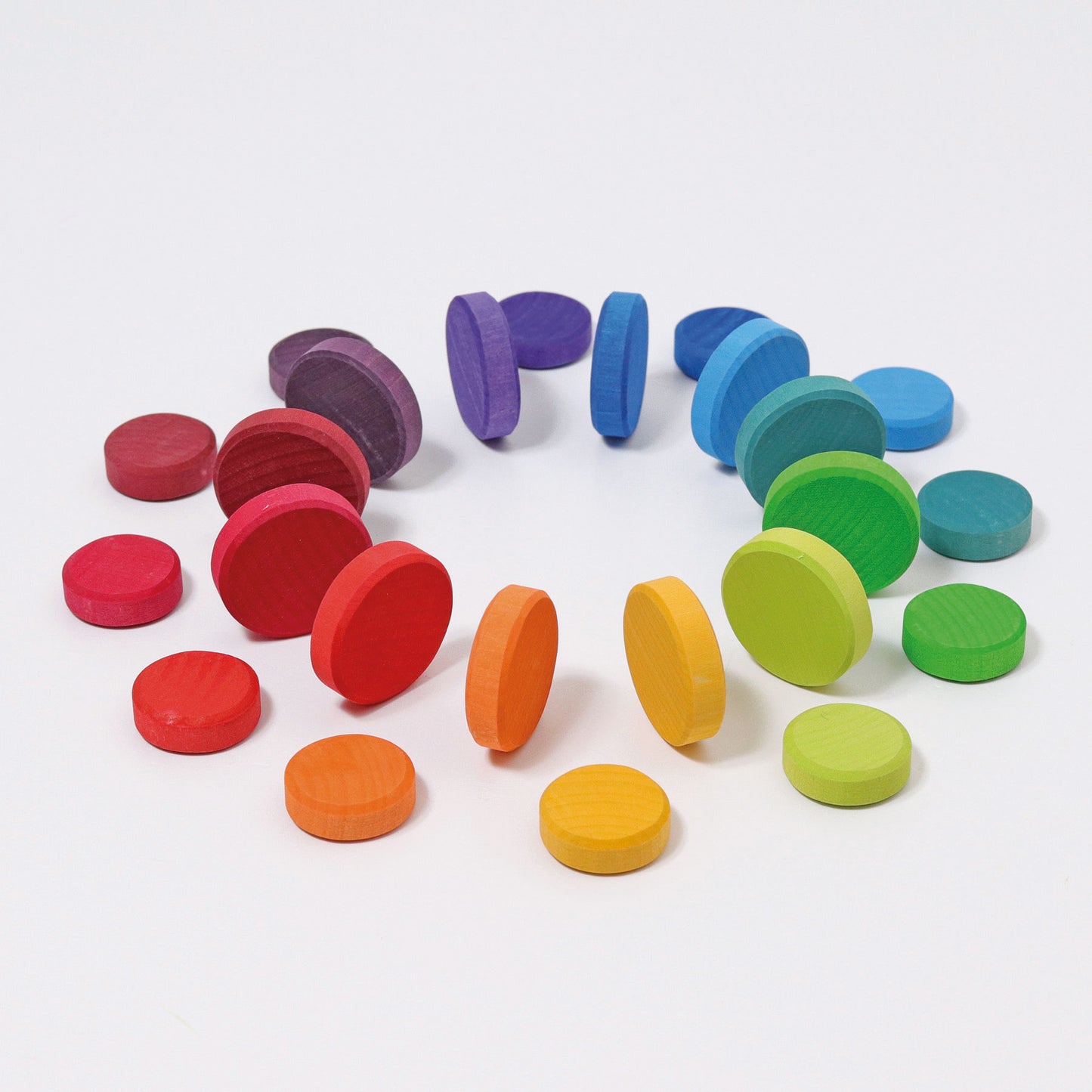 Grimm's Wooden Rainbow Coins - Bueno Blocks