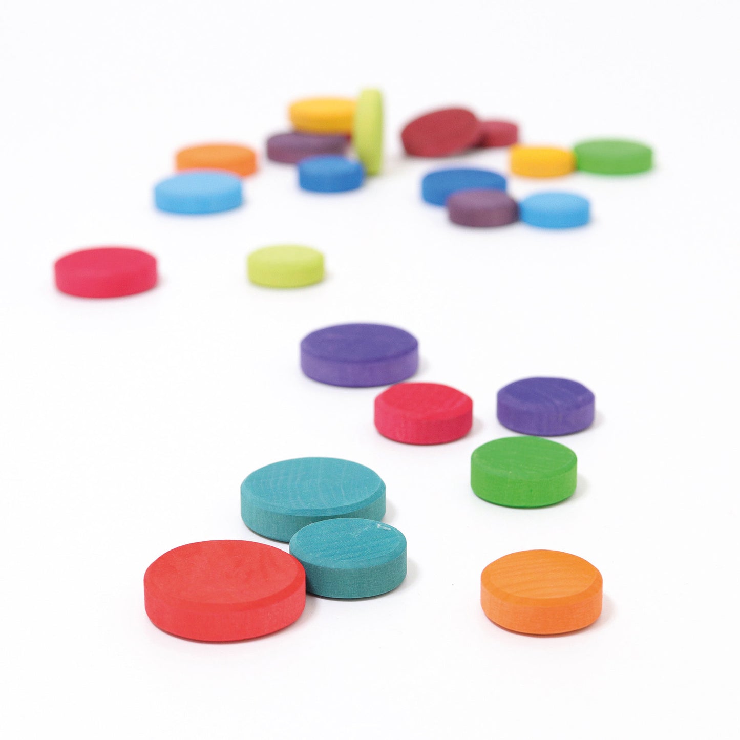 Grimm's Wooden Rainbow Coins - Bueno Blocks