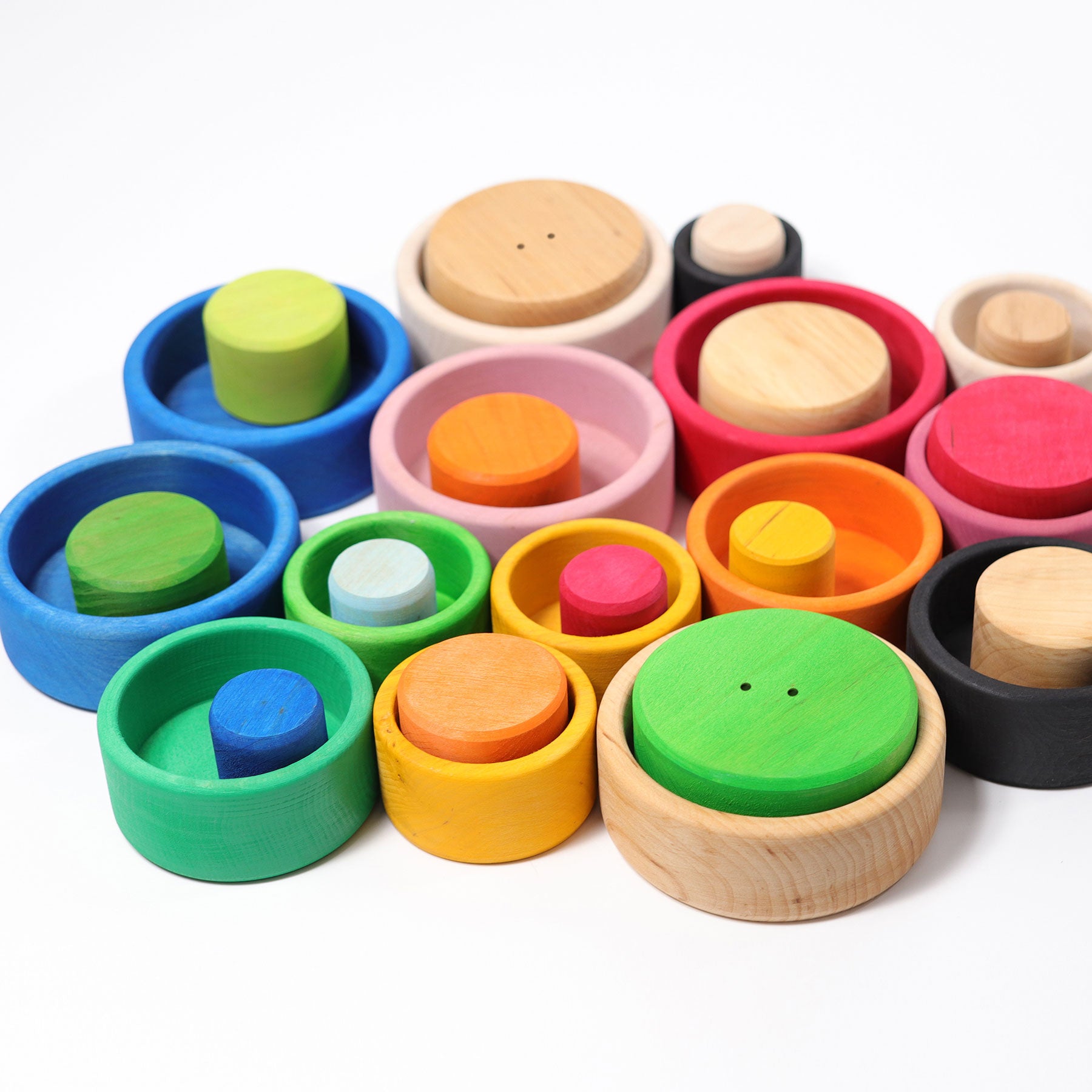 Grimm's Set of Bowls Red - Bueno Blocks