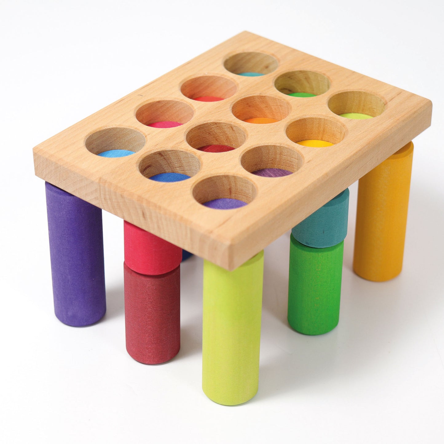 Grimm's Stacking Game Small Rainbow Rollers - Bueno Blocks